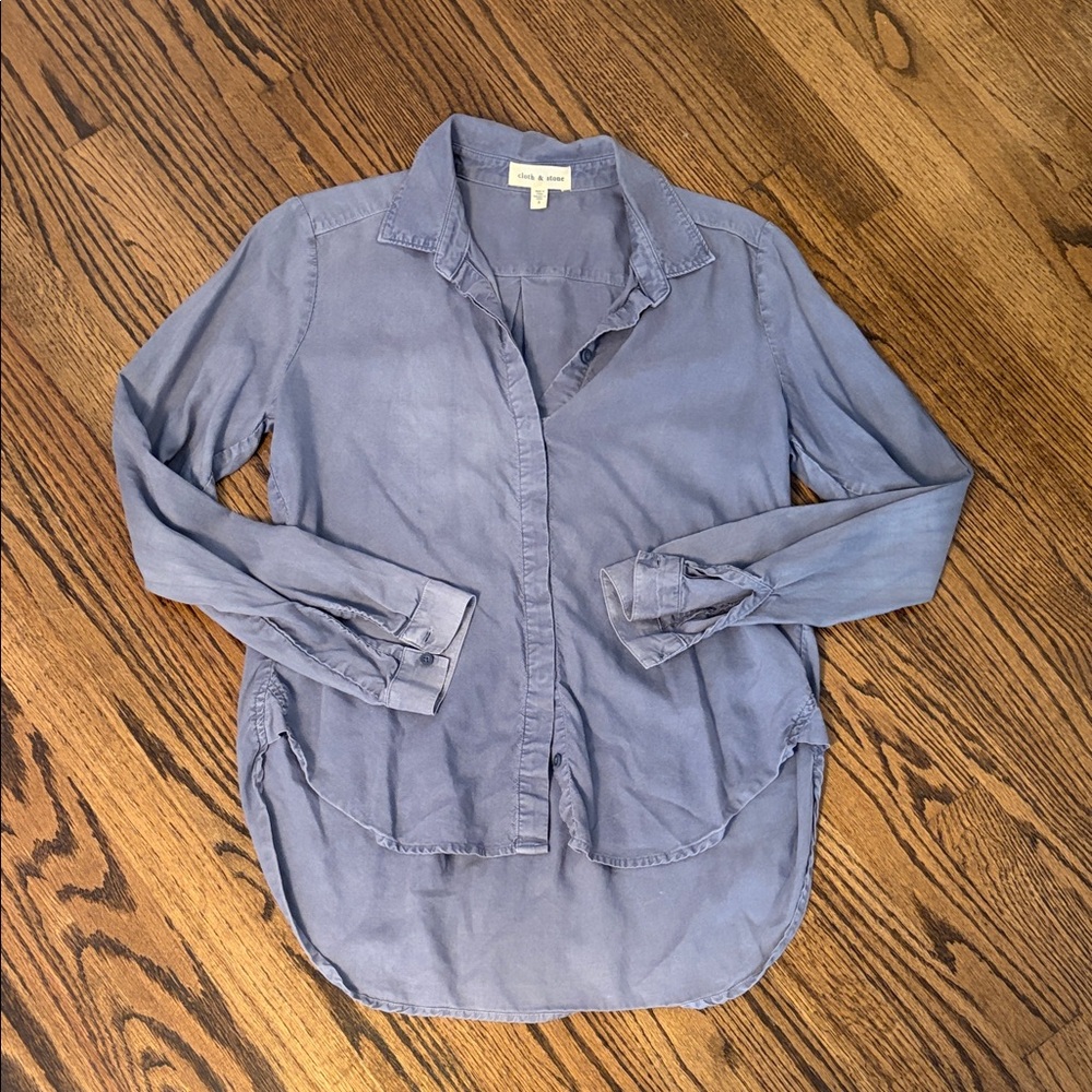Cloth & Stone Blue Button Down Shirt